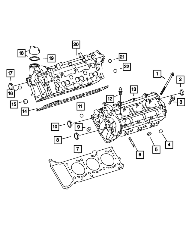 « 68055779AA –  : Cylindre Culasse, Côté Gauche pour Mopar Image »