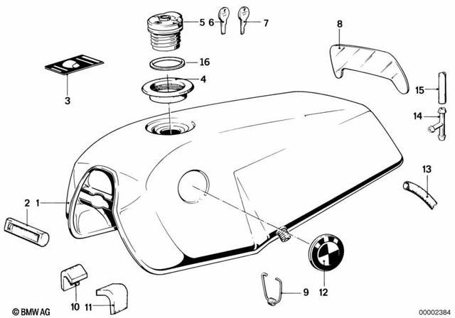 16111236124 - Fuel Supply: Rubber Mounting -  for BMW-Motorrad Image