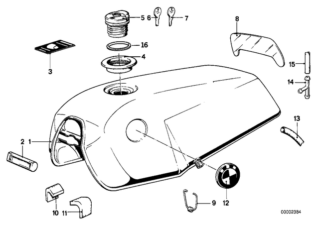 16111236124 - Fuel Supply: Rubber Mounting -  for BMW-Motorrad Image