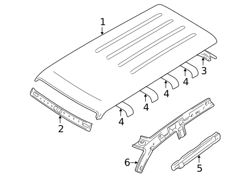 Roof & Components for 2002 Mitsubishi Montero #1