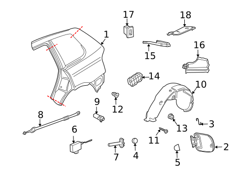 Fuel Door for 2010 Porsche Cayenne #0