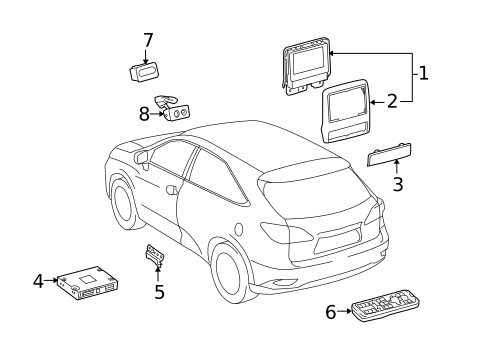 Entertainment System Components for 2011 Lexus RX350 #0