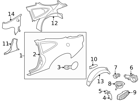Fuel Door for 2004 Jaguar XK8 #0