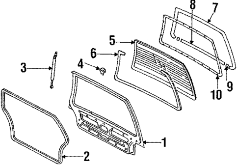 Glass - Lift Gate for 1986 Nissan Stanza #0