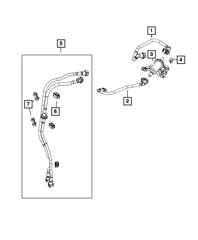 68379632AA - Emission Controls: Fuel Vapor Hose for Mopar Image