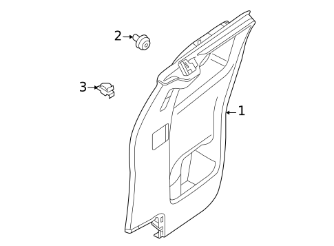Interior Trim - Rear Door for 2009 Suzuki Equator #1