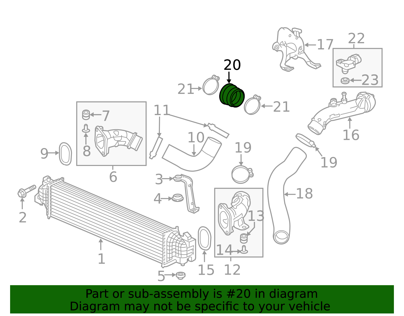 17295-RPY-G01 - Inter-Cooler Pipe Adapter 2017-2021 Honda Civic | Honda ...