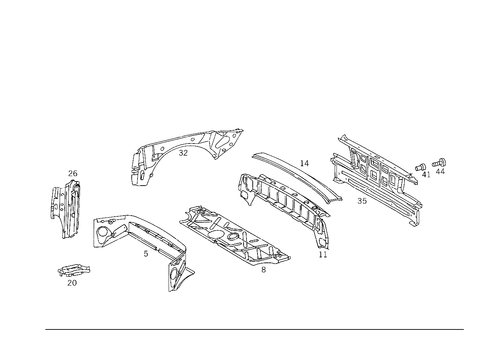 Folding Top Case, Rear Body Panel for 1993 Mercedes-Benz 300SL #0