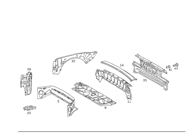 1296400065 - Rear End: Floor for Mercedes-Benz Image image