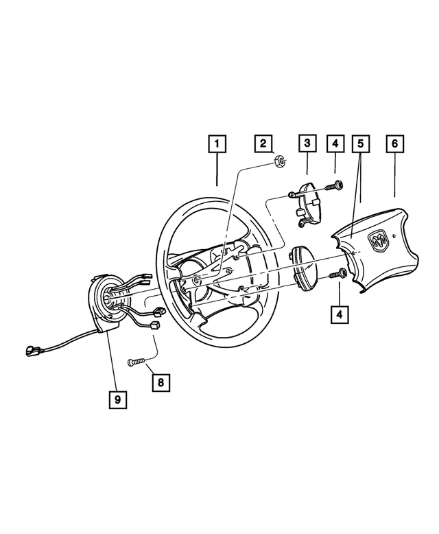 56045455AH - Steering: Clockspring for Mopar Image image