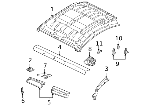 Interior Trim - Roof for 2006 Chrysler Crossfire #0