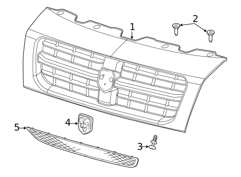 Grille & Components for 2017 Ram ProMaster 2500 #0