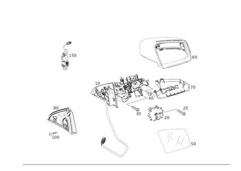 Outside Mirror, Right for 2017 Mercedes-Benz GLS350d #0