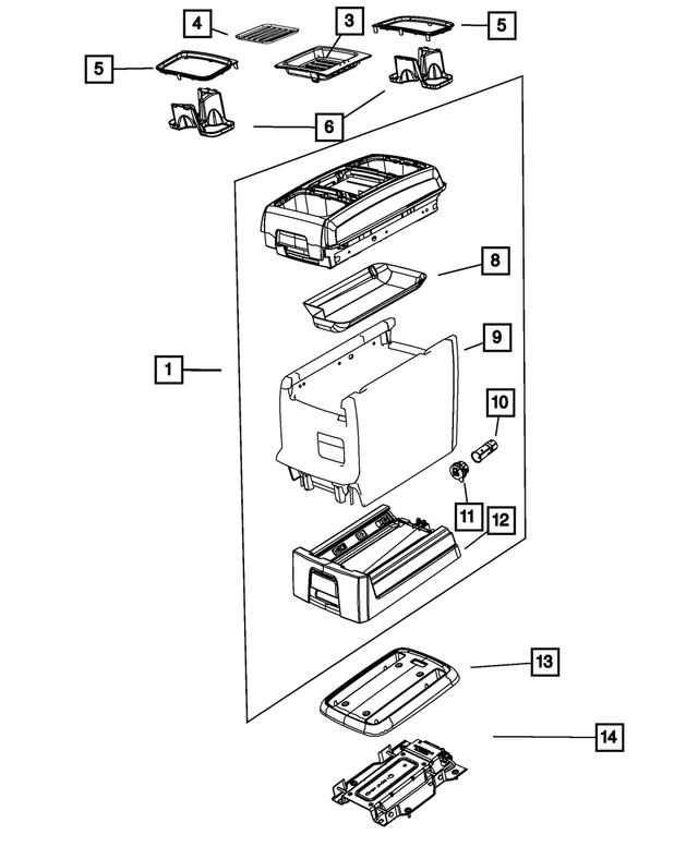 68322959AA - Interior Trim: Storage Tray Mat for Mopar Image image