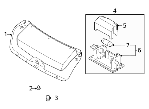 Interior Trim - Trunk for 2021 Hyundai Sonata #0