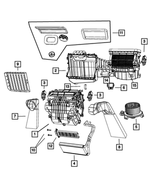 68089573AA - Air Conditioners and Heaters: Blower Motor Housing for Jeep: Wrangler Image