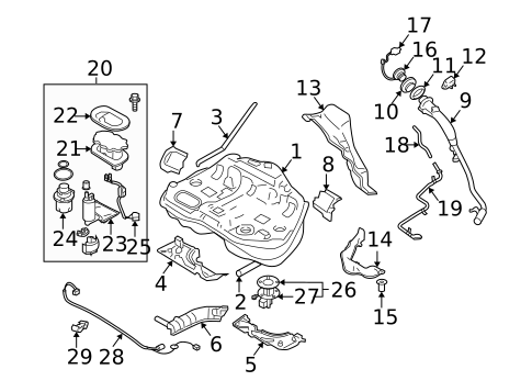 Fuel Storage for 2004 Subaru Baja #0