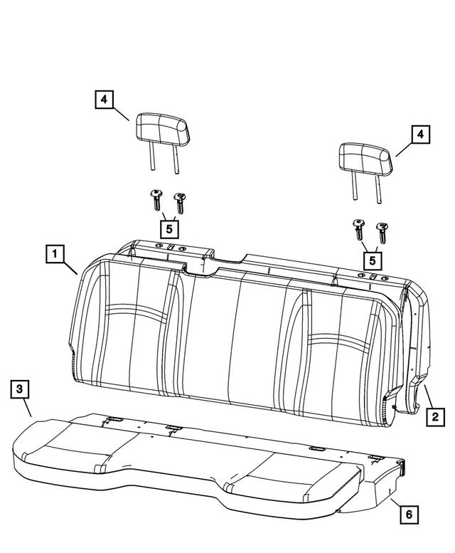 1NM96DK2AA - Interior Trim: Rear Seat Back Cover for Mopar Image