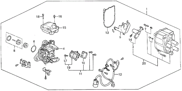 Distributor for 1990 Honda Civic #0