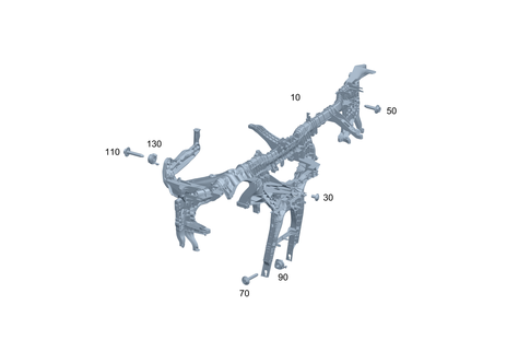 Crossmember Under Instrument Panel for 2025 Mercedes-Benz EQS AMG&reg; #0