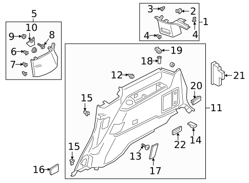 Interior Trim - Quarter Panels for 2018 Ford Expedition #0