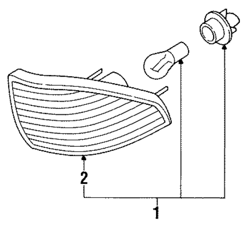 Park & Side Marker Lamps for 1994 Mitsubishi Diamante #0