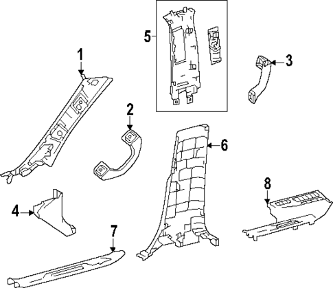 Interior Trim - Pillars for 2024 Lexus GX550 #0