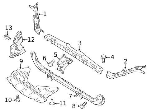 Radiator Support for 2017 Nissan Rogue #0