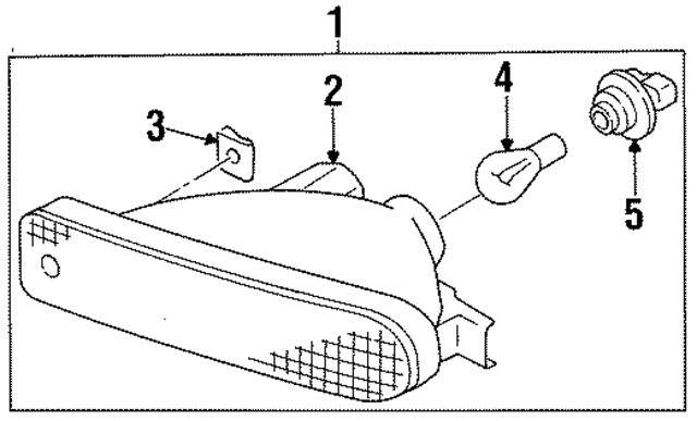 2613070F25 - : Park Lamp Assembly for Nissan Image