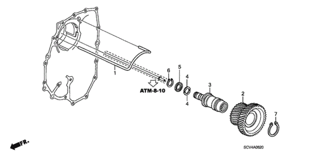 AT Idle Shaft for 2005 Honda Element #0