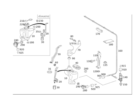Pane Washer, Headlamp Wiper/Washer for 2005 Mercedes-Benz CL600 #0