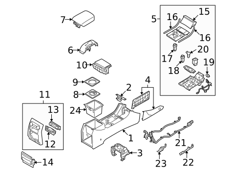 Console for 2009 Hyundai Veracruz #0