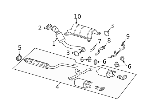 Exhaust Components for 2004 Pontiac Grand Prix #0