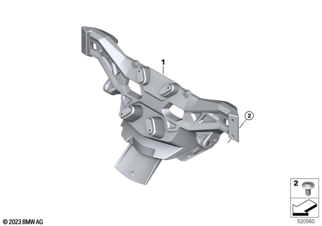 18518531936 - Frame and Mounting Parts: Body Screw without Shoulder - M5X12-A2-70 for BMW-Motorrad Image