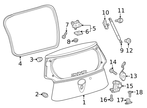 Gate & Hardware for 2014 Scion iQ #0