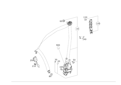 Driver Seat Seat Belt for 2011 Mercedes-Benz C63 AMG #0