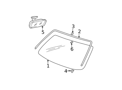 Glass - Windshield for 2001 Hyundai Sonata #0