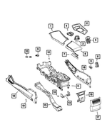 68260030AB - Interior Trim: Floor Console Bin for Mopar Image