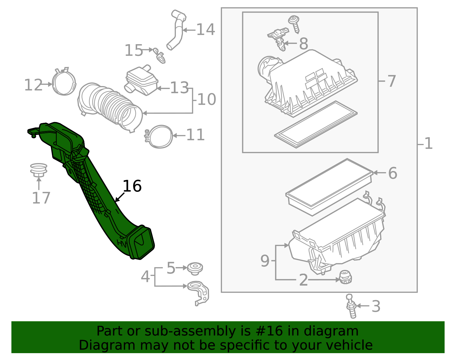 17750-25140 - Engine Air Intake Hose For 2023-2025 Lexus | Lexus OE Parts