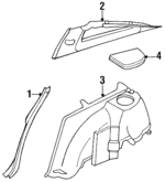 7691119P74 - : Upper Quarter Trim for Nissan: 300ZX Image