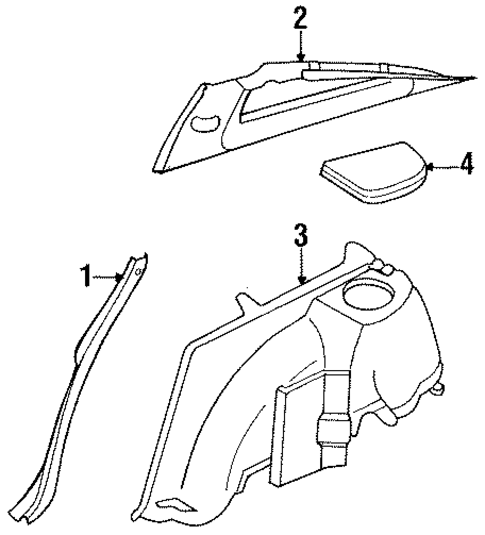 Interior Trim - Quarter Panels for 1988 Nissan 300ZX #1