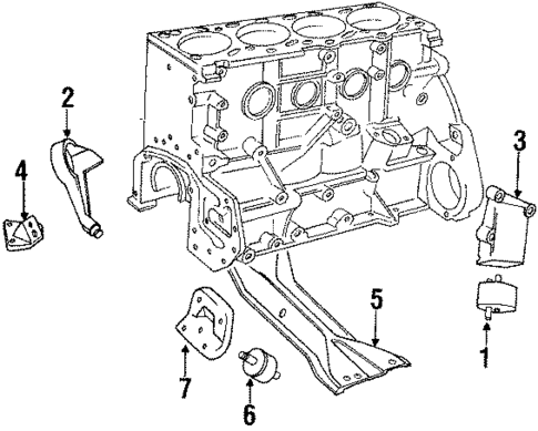 Engine Mounting for 1989 Volvo 740 #0