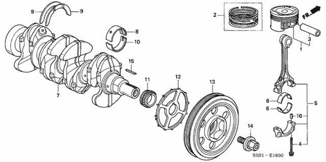 Piston - Crankshaft for 2005 Honda Civic #0