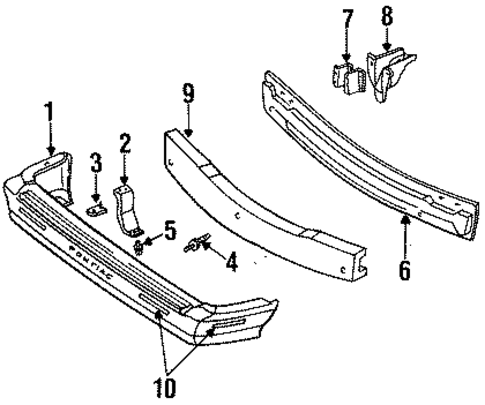 Bumper & Components - Rear for 1996 Chevrolet Lumina APV #0