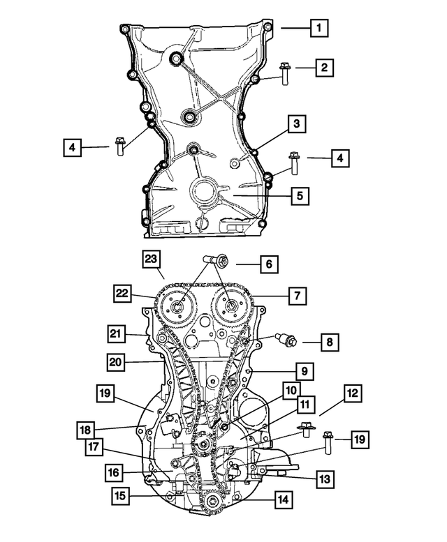 « 68055518AA – Engine 2.4L Four Cylinder : Boulon Boulon, Montage pour Mopar Image »