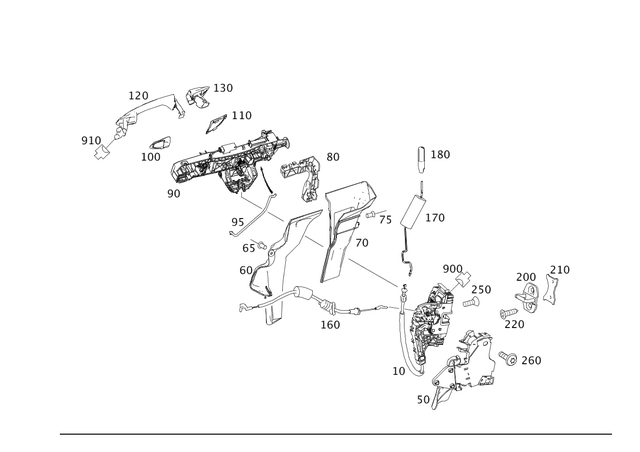2047202535 - Driver Door: Door Lock for Mercedes-Benz: C250, C300, C350, CLS550, CLS63 AMG, E350, E550, E63 AMG, SLS AMG Image image