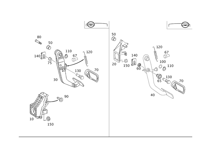 2202902918 - Pedal Assembly: Pedal for Mercedes-Benz: 300S, CL500, CL55 AMG, CL550, CL600, CL63 AMG, CL65 AMG, S430, S55 AMG, S600, S63 AMG Image