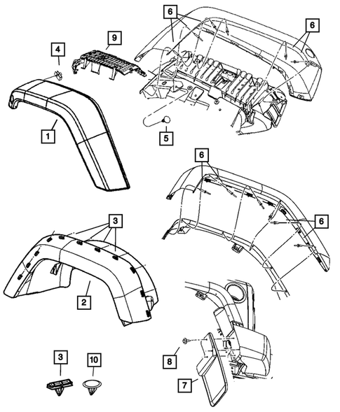 Moldings and Ornamentation for 2008 Jeep Wrangler #0