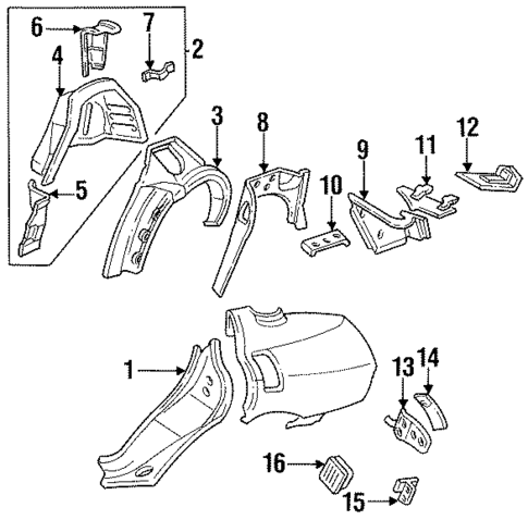 Inner Structure for 1999 Oldsmobile Aurora #0