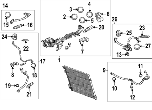 Condenser, Compressor & Lines for 2025 GMC Sierra EV #20